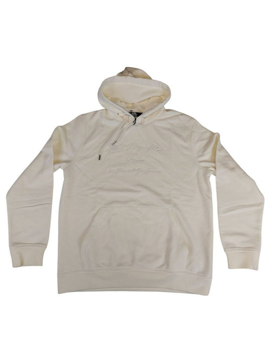 Karl Lagerfeld Men's Sweatshirt with Hood White