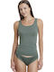 Women's T-Shirt with Spaghetti Strap Green