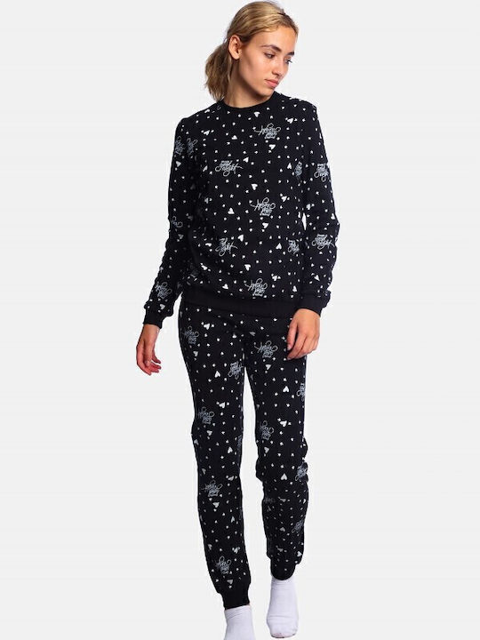 Dreams by Joyce Set Pijamale pentru Femei Negru