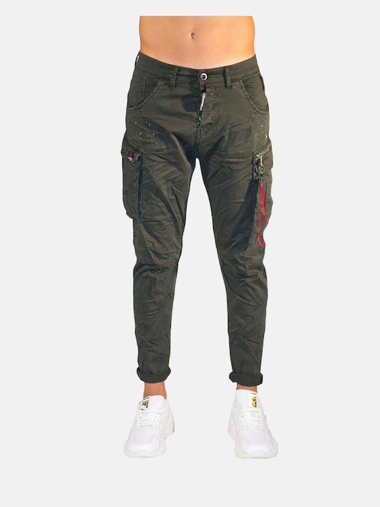 Cover Jeans Ανδρικό Παντελόνι Cargo σε Super Skinny Εφαρμογή Μαύρο