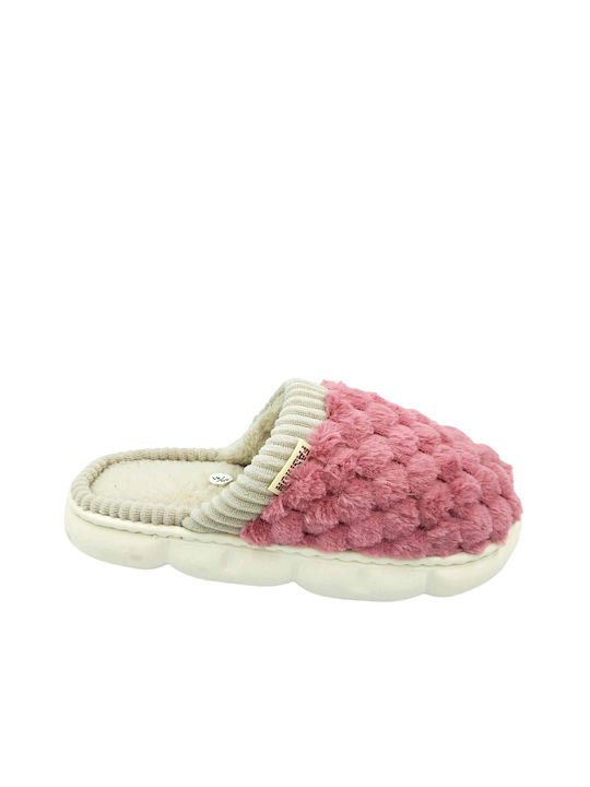 Fengi Synthetic Leather Women's Slippers Fuchsia