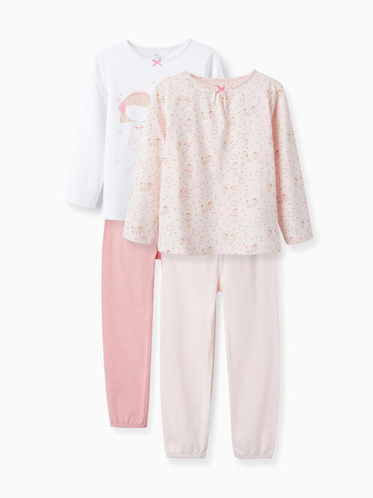 Zippy Σετ Set Top & Bottom Kids Pyjamas Pink