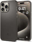 Spigen Thin Fit Silicone Back Cover Gunmetal (iPhone 15 Pro Max)