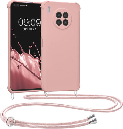 KWmobile Matte Back Cover Silicon cu Curea Verde (Huawei Nova 8i)