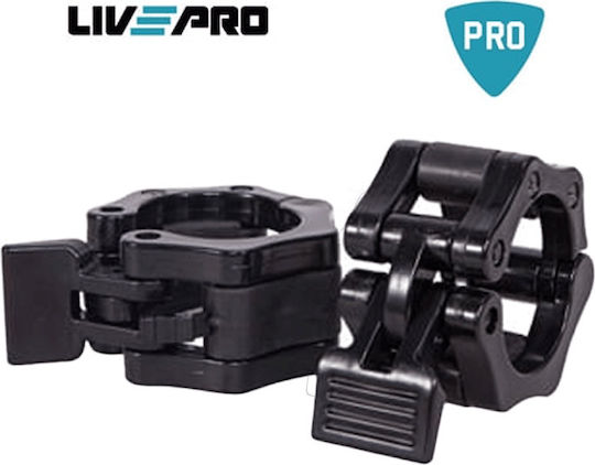 Live Pro Lock-Jaw Collar Set for Olympic Dumbbells/Barbells Φ50mm 2pcs