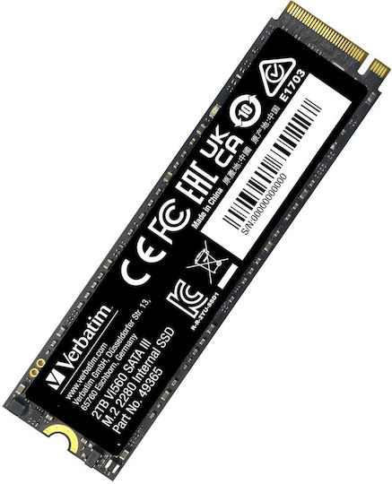 Verbatim Vi560 S3 SSD 2TB M.2 mit SATA III Verbindung