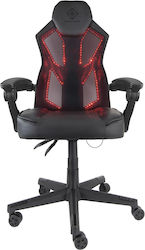 Deltaco DC220 Artificial Leather Gaming Chair with RGB Lighting Black