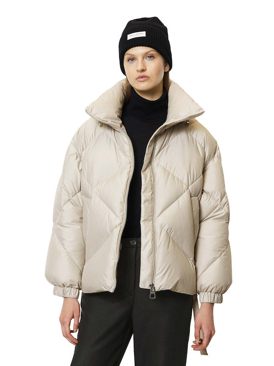 Marc O'Polo Women's Short Puffer Jacket for Winter Beige