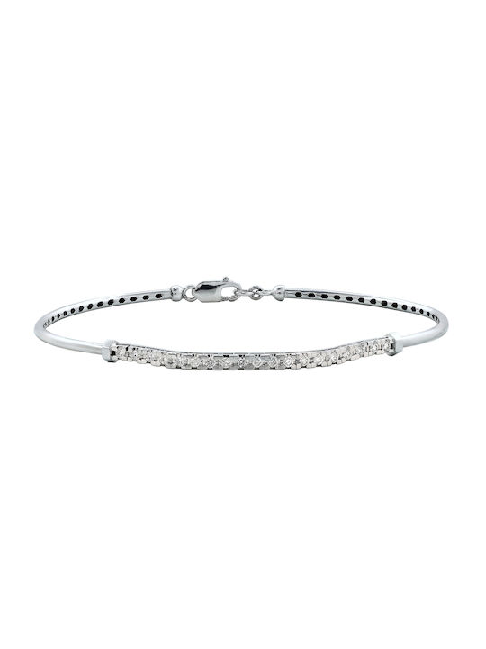 Bracelet Handcuffs made of White Gold 18K with Diamond