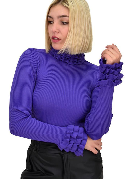 Potre Women's Blouse Long Sleeve Purple