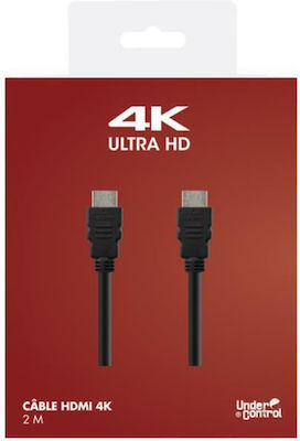 Under Control Cable HDMI male - HDMI male 2m Black