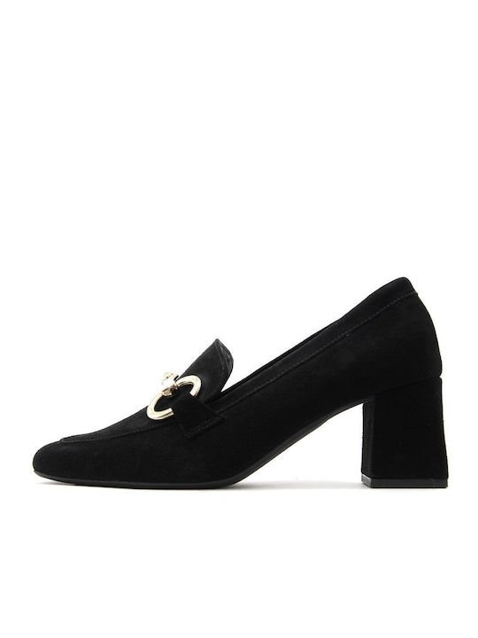 Bacali Collection Suede Black High Heels