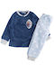 Disney Παιδική Πιτζάμα Χειμωνιάτικη Fleece Navy Μπλε Frozen