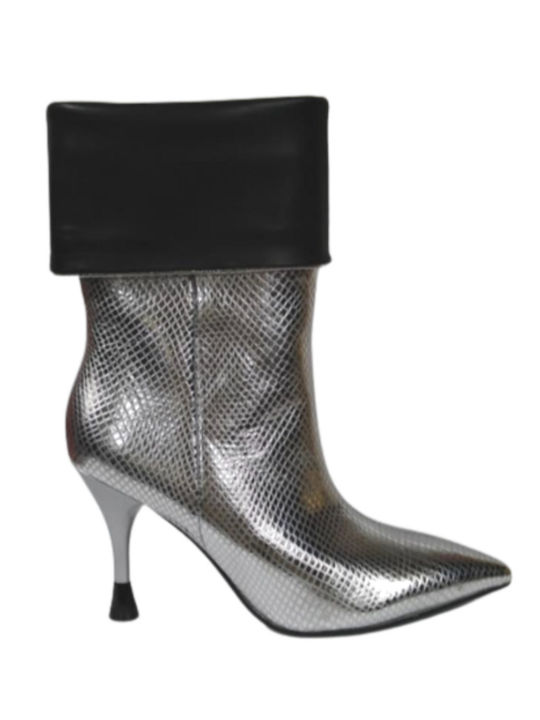 Leder Stiefeletten Damen Gray