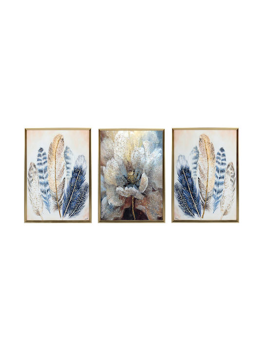 Keskor Τρίπτυχος Πίνακας Ξύλινος 150x70cm