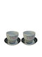 Mega Bazaar Set Tassen Tee aus Porzellan Weiß 200ml ΜΒ 4Stück