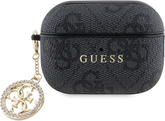 Guess Charm Case Synthetic Leather in Black color for Apple AirPods Pro 2
