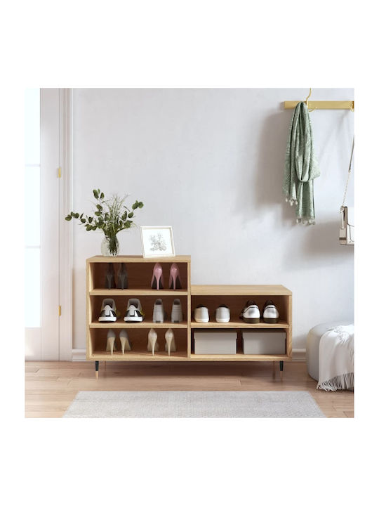 Wooden Shoe Organizer Beige 102x36x60cm