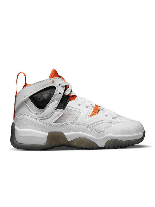Jumpman Two Trey GS Incaltaminte Sport Copii Baschet Cu Șireturi Albe