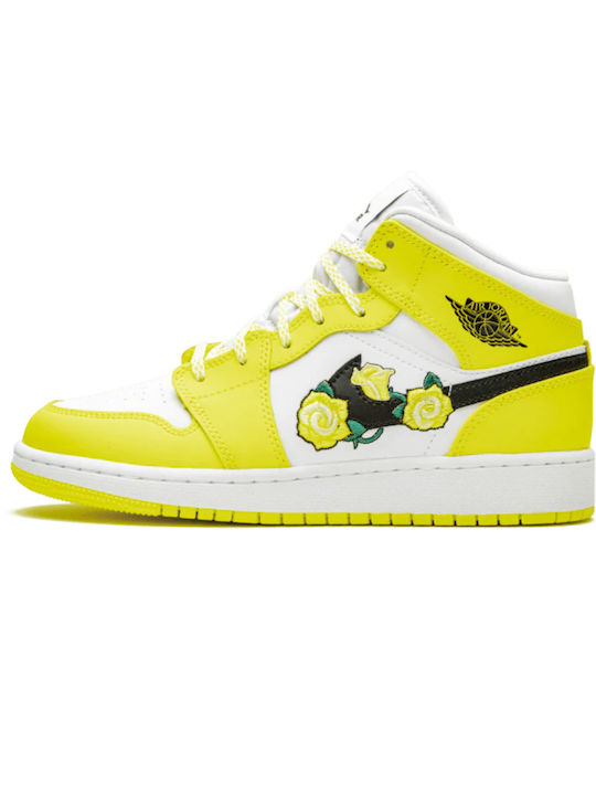 Jordan Παιδικά Sneakers Air Jordan 1 Mid Κίτρινα
