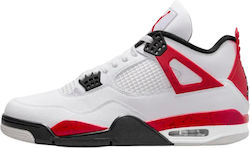 Jordan Air Jordan 4 Retro Ανδρικά Μποτάκια White / Fire Red / Black / Neutral Grey