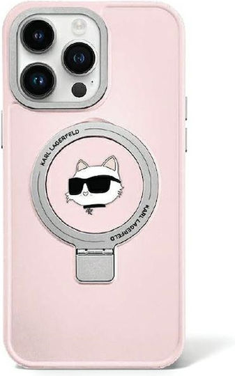 Karl Lagerfeld Choupette Head Magsafe Back Cover Πλαστικό Ροζ (iPhone 15)