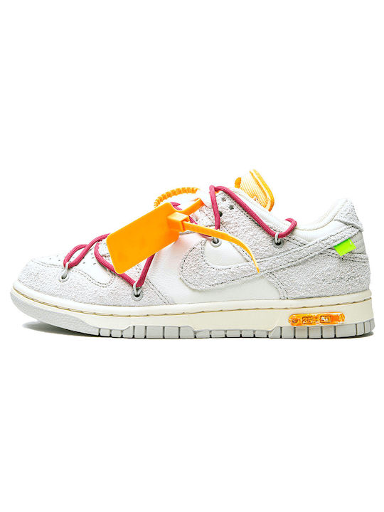 Nike Dunk Low Off-White Lot 35 Ανδρικά Sneakers Sail / Neutral Grey / Sweet Beet