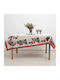 Dimeco Christmas Tablecloth Fabric Red L140xW140cm 1pcs