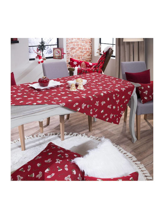 Teoran Weihnachtlich Tischtuch Quadrat Stoff Ro...