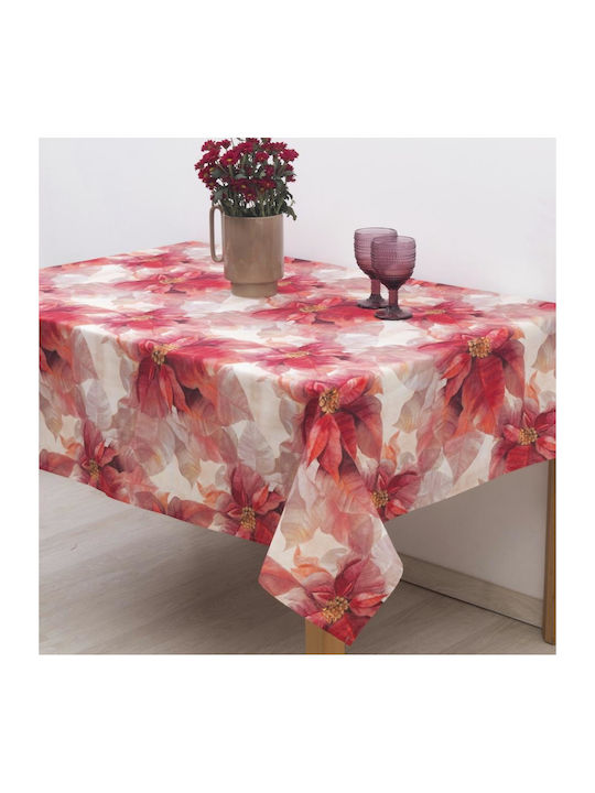 Dimeco Christmas Tablecloth Red L300xW135cm 1pcs