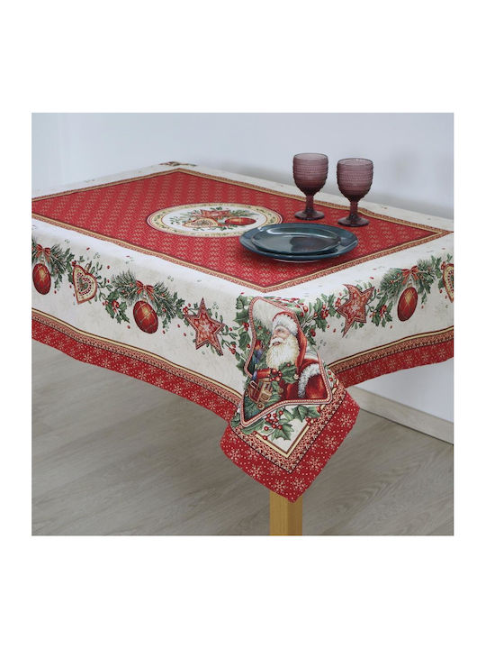 Dimeco Christmas Tablecloth Red L140xW140cm 1pcs