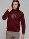 Sweatshirt mit Kapuze Burgundisch