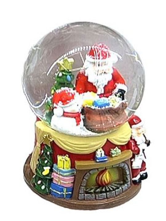 Crăciun Glob de Zăpadă cu Moș Crăciun 8.5x12.5cm 1buc
