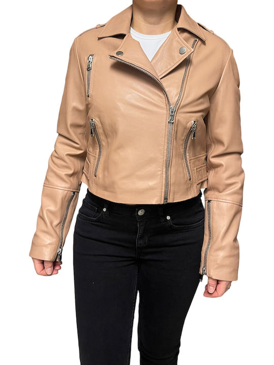 Damen Bikerjacke Orange
