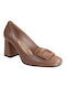 Fardoulis Leather Brown Heels