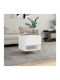 Square Wooden Side Table White L50xW46xH50cm