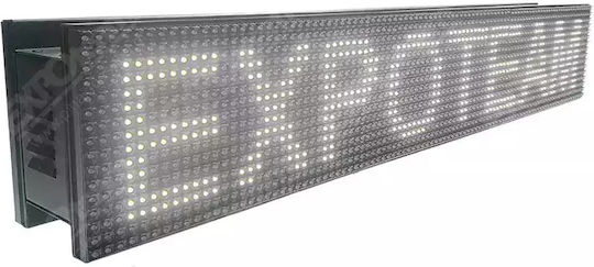 ExpoLedTeam Κυλιόμενη Πινακίδα LED Μονής Όψης Αδιάβροχη 192x16cm Λευκό