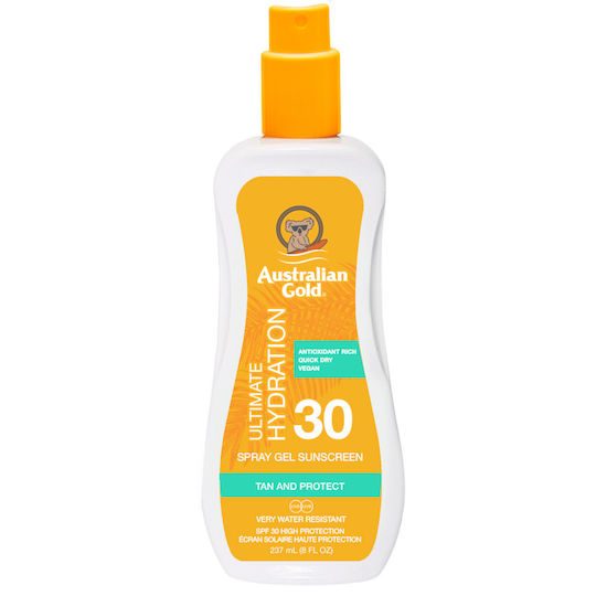 Australian Gold Sunscreen Gel For Face & Body SPF30 Spray 237ml