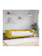 Sofa Bett Einzelbett Mit Stoff bezogen Yellow mit Latten & Matratze 90x200cm