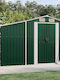 Metallic Garden Shed Galvanized Green with Air Vents L2.77xW0.93xH1.79m