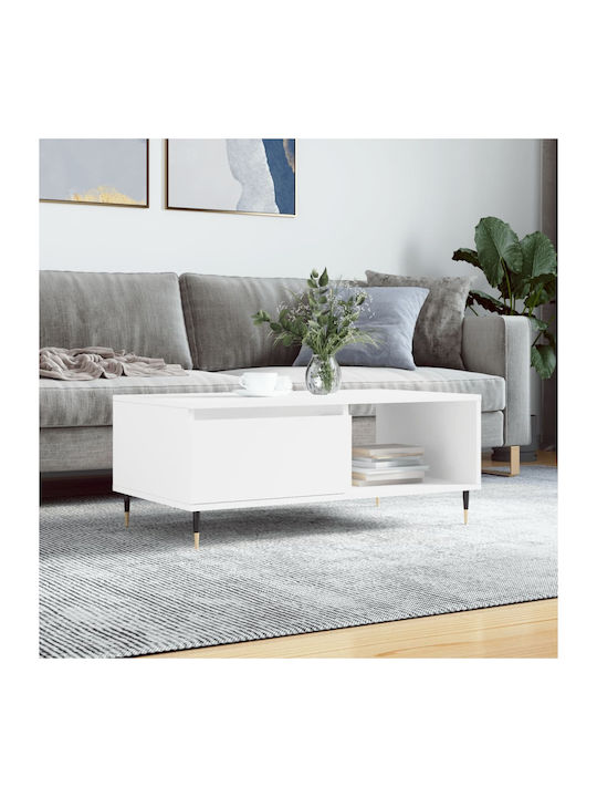 Rechteckig Couchtisch White L90xB50xH36.5cm