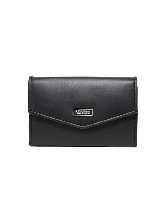 Mentzo Small Leather Women's Wallet with RFID Black