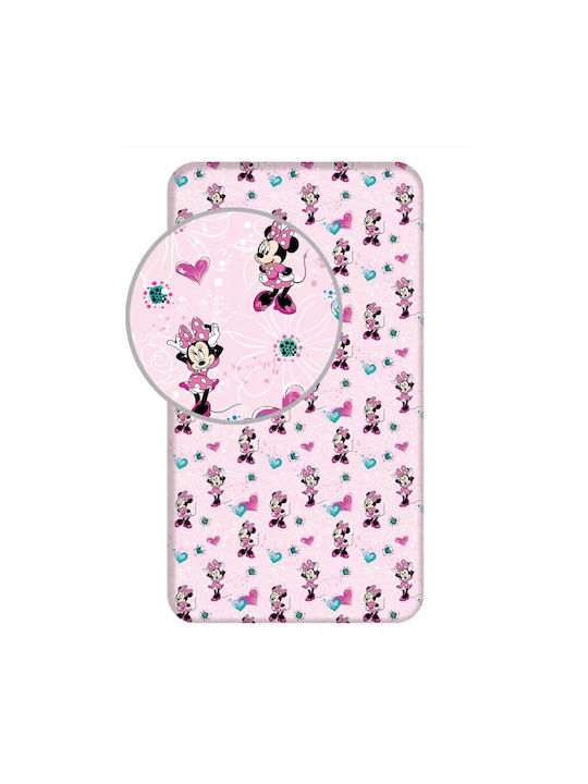 Disney Σεντόνι Μονό με Λάστιχο Βαμβακερό Minnie...