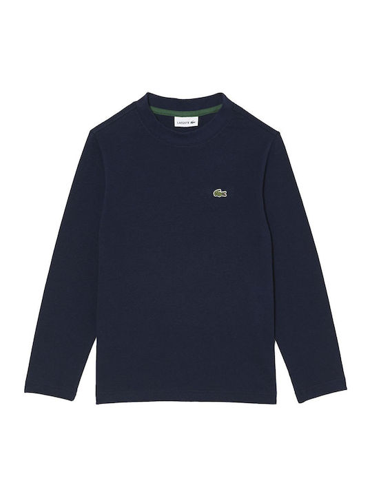 Lacoste Kids' Shirt Long Sleeve Navy Blue