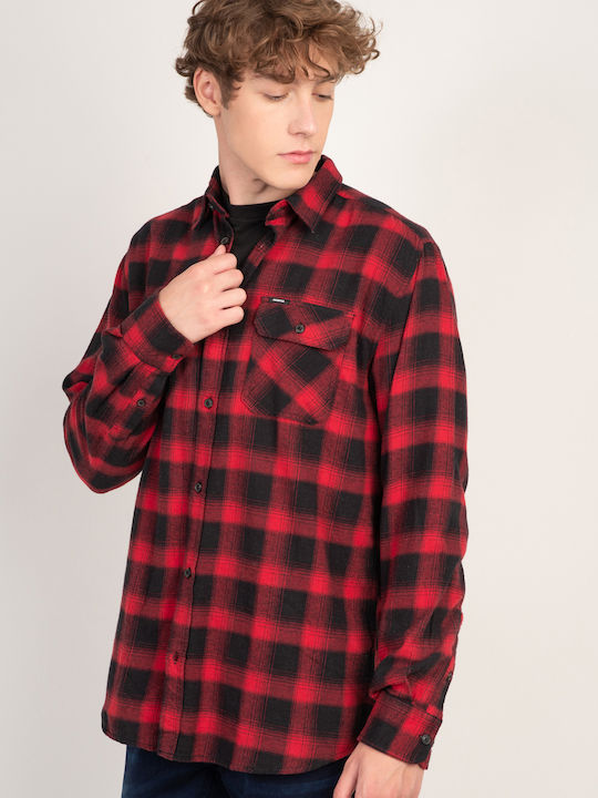 Rebase Flannel Shirt BLACK-RED