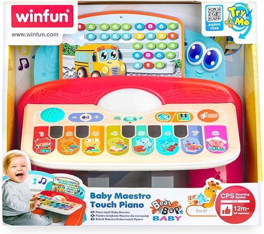 Winfun Musical Instrument Piano with Music, Light, and Sounds for 12++ Months