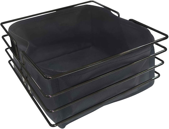 TnS Καλάθι Ψωμιού Μεταλλικό Μαύρο 20x20x11cm
