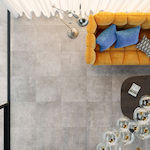 Tuscania Soul Dark Floor Interior Matte Ceramic Tile 90x90cm Gray