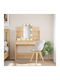 Wooden Makeup Dressing Table Sonoma Δρυς with Mirror 96x40x142cm