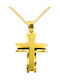 Herren Gold Kreuz 14K mit Kette